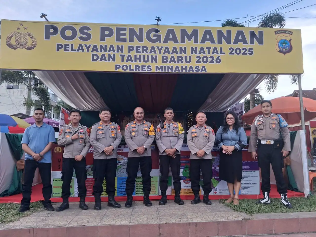 Polres Minahasa Pastikan Kesiapan Pos Pengamanan Nataru 2025–2026, Situasi Wilayah Tetap Kondusif